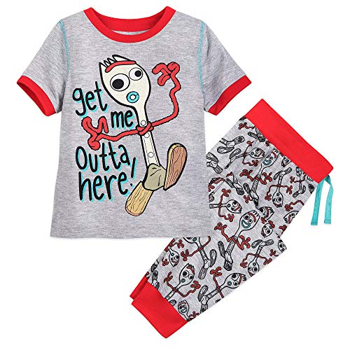 Book Cover Disney Forky Pajama Set for Boys - Toy Story 4 Size Multi