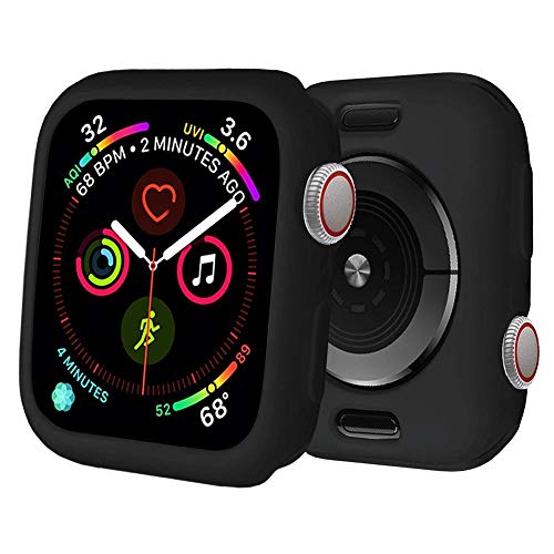 Book Cover BOTOMALL for Apple Watch Case 38mm Series 3/2 Premium Soft Flexible TPU Thin Lightweight Protective Bumper Cover Protector for iWatch(Black,38MM Series 3/2)