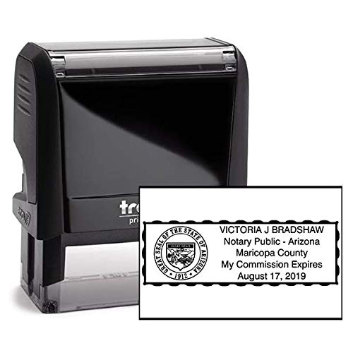 Arizona Rectangle Notary Stamp -AZ Official Notary Stamp - Enter Custom Text