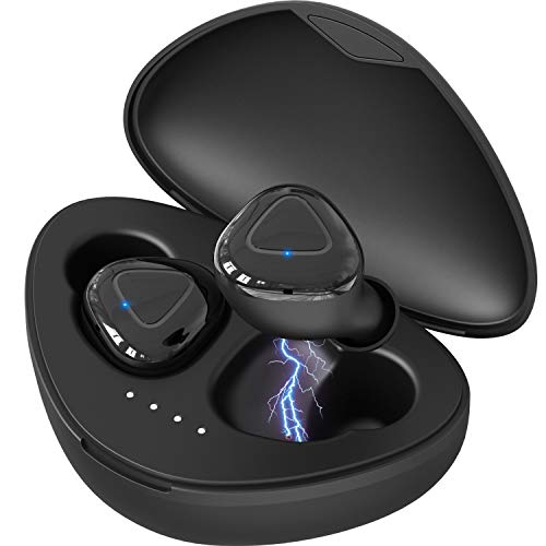 Book Cover ZOVER Wireless Earbuds Bluetooth 5.0 Headphones True Wireless Auto Pairing Stereo Sound Noise Cancelling IPX7 Waterproof Cordless Headphones with Charging Box