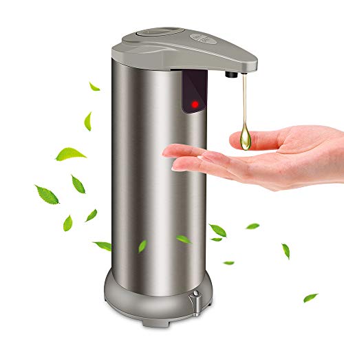 Automatic Touchless Soap Dispenser, LOUTAN Simplehuman Soap Dispenser with Adjustable Switches, Infrared Motion Sensor, Suitable for Bathroom Kitchen Restaurant