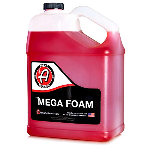 Adamâ€™s Mega Foam Gallon - pH Best Car Wash Soap For Foam Cannon, Pressure Washer or Foam Gun | Concentrated Car Detailing & Cleaning Detergent Soap | Won't Strip Car Wax or Ceramic Coating