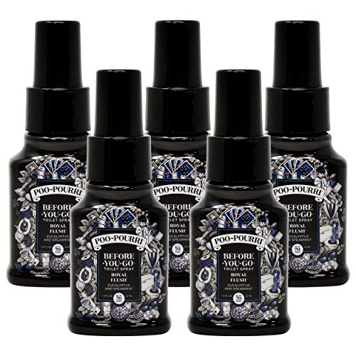 Poo-Pourri Royal Flush Before You Go Toilet Spray 1.4 Ounce Bottle, 5 Pack