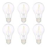 Amazon Basics A19 LED Light Bulbs, 40W Equivalent, Daylight White 5000K, Non-Dimmable, Energy Efficient 3.5W, 10,000 Hour Lifetime, 6-Pack