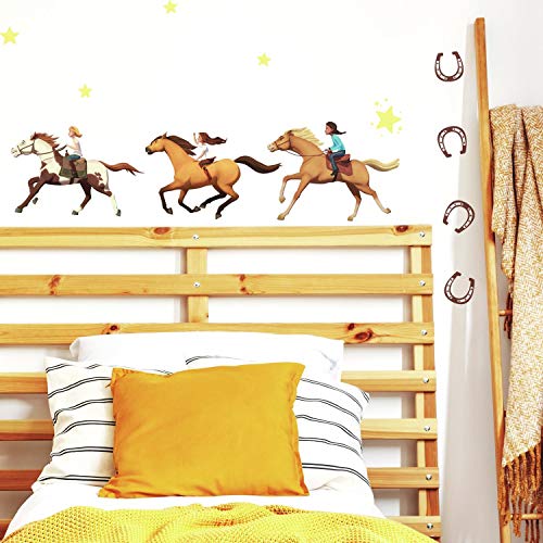 RoomMates Spirit Riding Free Peel and Stick Wall Decals , orange, brown, green - RMK4124SCS