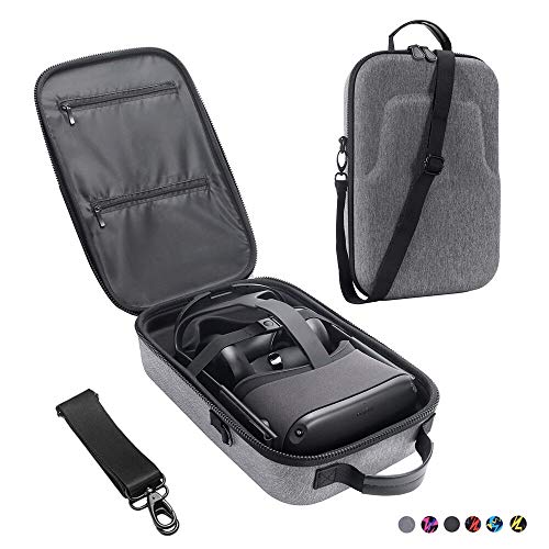 Esimen Fashion Travel Case for Oculus Quest VR Gaming Headset and Controllers Accessories Waterproof Carrying Bag (Gray)
