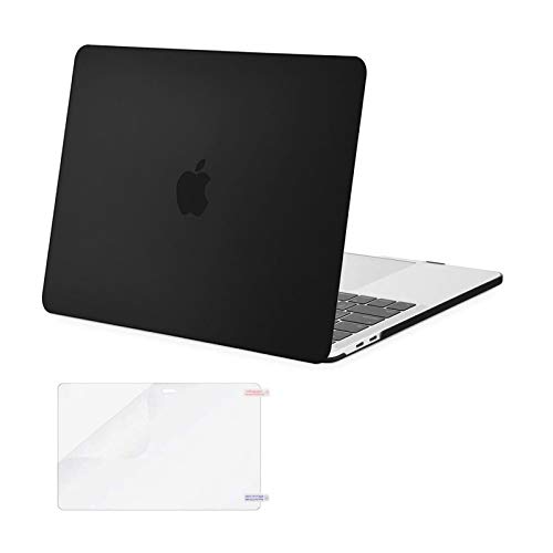 MOSISO MacBook Pro 13 inch Case 2020 2019 2018 2017 2016 Release A2338 M1 A2289 A2251 A2159 A1989 A1706 A1708, Plastic Hard Shell&Screen Protector Compatible with MacBook Pro 13 inch, Black