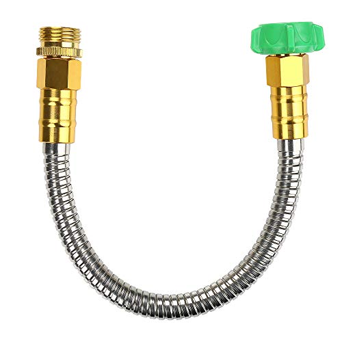 BEAULIFE 304 Stainless Steel Metal Garden Hose 50 Feet with Brass Garden Hose Nozzle Flexible, Portable & Lightweight Kink Free Garden Water Outdoor Hose
