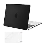 MOSISO Compatible with MacBook Pro 13 inch Case M2 2023, 2022, 2021-2016 A2338 M1 A2251 A2289 A2159 A1989 A1708 A1706 with/without Touch Bar, Plastic Hard Shell&Screen Protector, Black