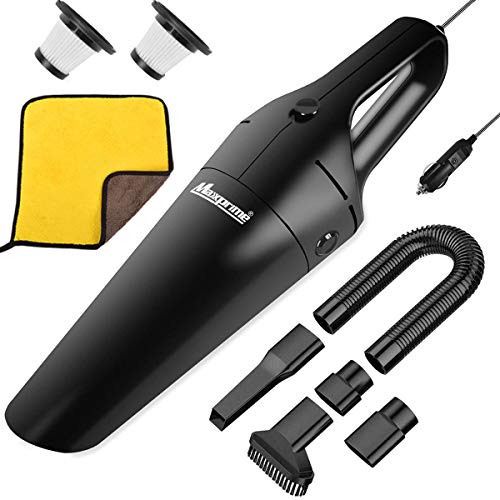 Hand Vacuum Cleaner, MAXXPRIME 4.5KPA High Power Vacuum Cleaner for Quick Car Cleaning, DC 12V Portable Auto Handheld Vacuum Cleaner for Car Use Only, with Car Cleaning Towels, Carry Bag, Bonus Filter