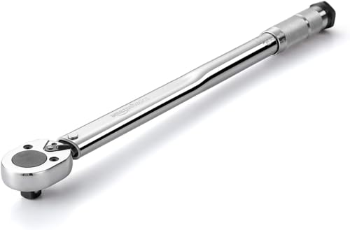 Amazon Basics 1/2-Inch Drive Click Heavy-Duty Torque Wrench with Audible Click, High Accuracy, 25-250 ft-lb, 33.9-338.9 Nm
