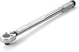 Amazon Basics 1/2-Inch Drive Click Heavy-Duty Torque Wrench with Audible Click, High Accuracy, 25-250 ft-lb, 33.9-338.9 Nm