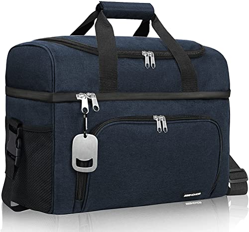 30 Cans Insulated Cooler Backpack, SEEHONOR Leakproof Soft Cooler Bag Lightweight Backpack Cooler with Bottle Opener for Lunch Picnic Hiking Camping Beach Fishing Travel Trips, Silver
