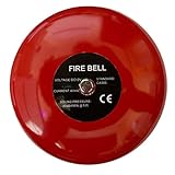 Safeguard Supply Fire Alarm Bell - 6" Ringing Bell - 12 Volt DC Bell Can Be Used As An Extra Loud Doorbell, Chime Alarm Or Multi Purpose Bell. Can Be Wired Into Any Device With 12VDC Output