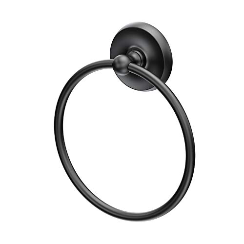 Gatco Desinger II Towel Ring, Matte Black