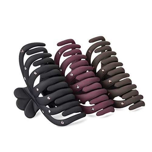 Book Cover DEATTI Hair Claw Clips for Women 3 Color Available,Very Strong Hold for Thick Hair