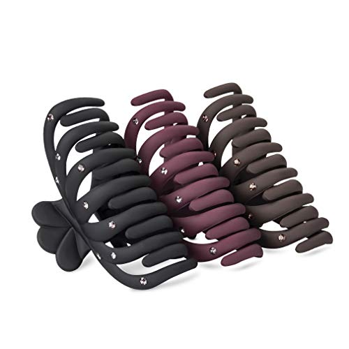 DEATTI Hair Claw Clips for Women 3 Color Available,Very Strong Hold for Thick Hair