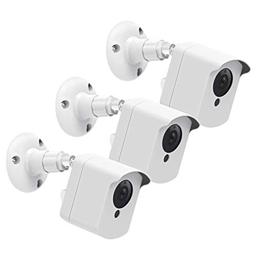 Wyze Cam Wall Mount Bracket, 360 Degree Protective Adjustable Mount with Cover Case for Wyze Cam V2 V1 Indoor Outdoor Use (3 Pack -White)