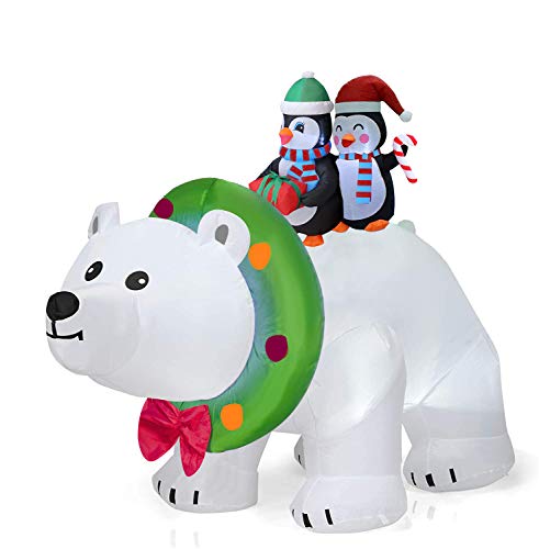 Inflatable Costume Fancy Dress Halloween Blow up Costumes Christmas Inflatable Polar Bear Outdoor Decoration