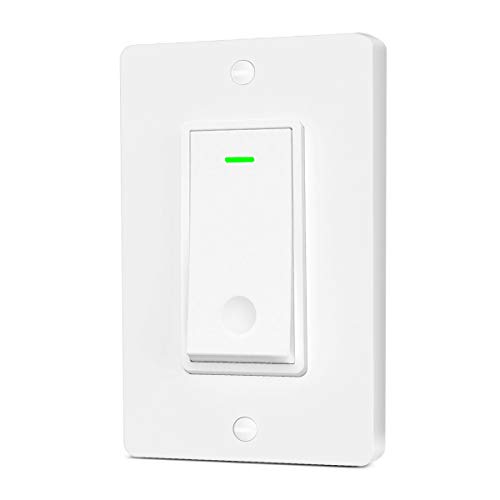 Smart Light Switch, Aoycocr In-Wall Smart Home Switch with Remote Control and Timer, Compatible with Alexa, Google Assistant and IFTTT, No Hub Required, FCC Listed