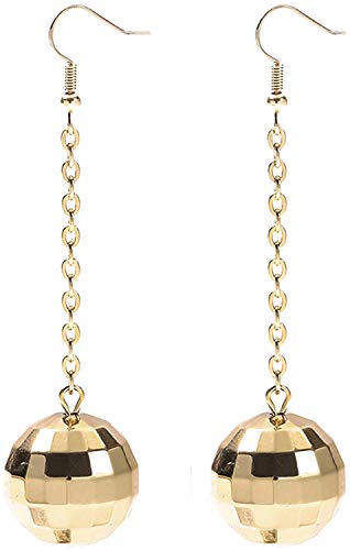 Disco Ball Earrings for Women - 70's Halloween Earrings Women's Costume Accessories - Choice of Color