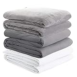 Degrees of Comfort Zoning Weighted Blanket Cover 2 Duvet Covers for Hot & Cold Sleeper Advance Nano-Ceramic Beads Deliver Durability & Silky Comfort (48x72 12lbs Grey)