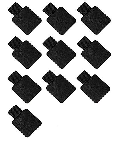 10 Pack - Black Pen Loop, Self Adhesive Pen Holder with Elastic Loop - Designed for Journals, Notebooks, Calendars and Clipboards