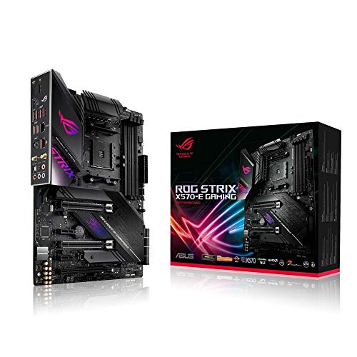 Asus ROG Strix X570-E Gaming ATX Motherboard with PCIe 4.0, Aura Sync RGB Lighting, 2.5 Gbps and Intel Gigabit LAN, WIFI 6 (802.11Ax), Dual M.2 with Heatsinks, SATA 6GB/S and USB 3.2 Gen 2