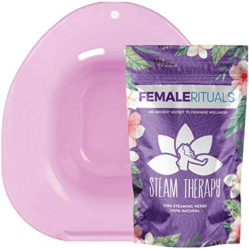 Female Rituals - Yoni Steam Seat Kit with Yoni Steam Herbs (4 Ounce) Bundle - Yoni Steam Seat for Toilet - Yoni Steam Herbs for Cleansing - V Steam - Goddess Detox Natural Feminine Wash for Women