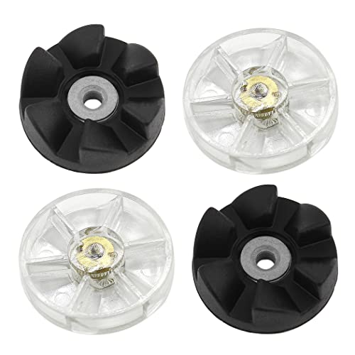 Anbige Replacement Parts 2 Blade Rubber Gears and 2 Motor Base Top Gears,Compatible with Nutribullet 600W 900W Blender Juicers
