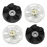 Anbige Replacement Parts 2 Blade Rubber Gears and 2 Motor Base Top Gears,Compatible with Nutribullet 600W 900W Blender Juicers