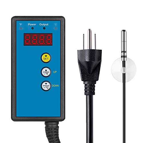 CDMALL 40-108 Degrees Fahrenheit Digital Heat Mat Thermostat Controller for Seed Germination, Reptiles