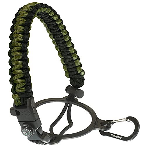 HydroCord Paracord Handle for Wide Mouth Water Bottles - Compatible with Hydroflask 1.0, Iron Flask, Thermoflask, Takeya, Nalgene, 12 to 64 oz - Reusable Water Bottle Accessories Handle Survival Cord