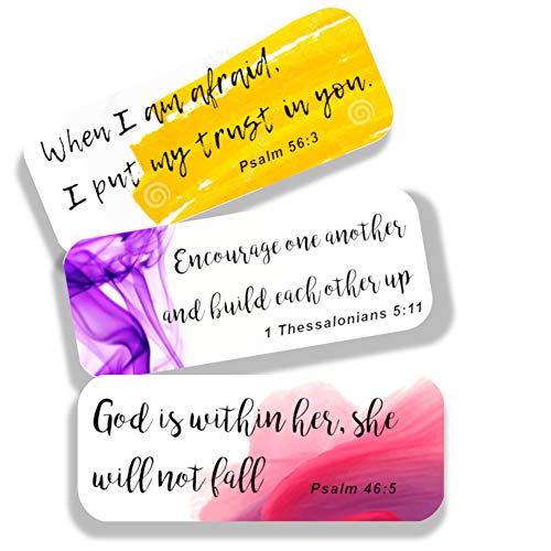 Book Cover Bible Verse Stickers (Set of 42 Stickers with 21 Christian Scripture)