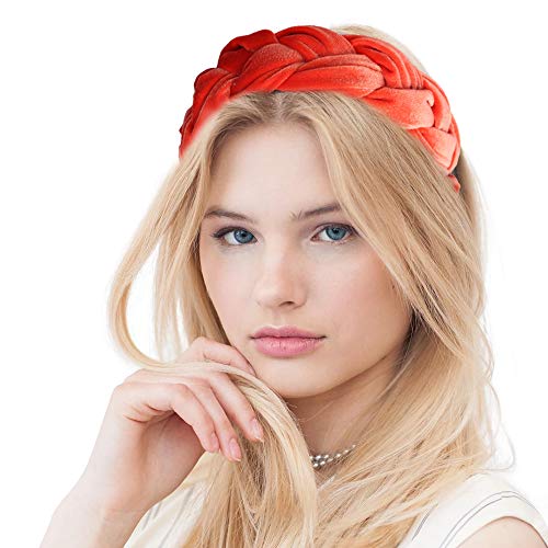 Velvet Womens Braided Headbands Vintage Fashion Twisted Knotted Hair Accessories Statement Fashion Retro Grace Elegant Wide Plastic Hairbands For Woman