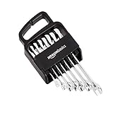 Amazon Basics 7-Piece Metric Ratcheting Combination Wrench Set