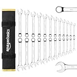 Amazon Basics Combination Metric and SAE Wrench Set, Portable, 24-Piece