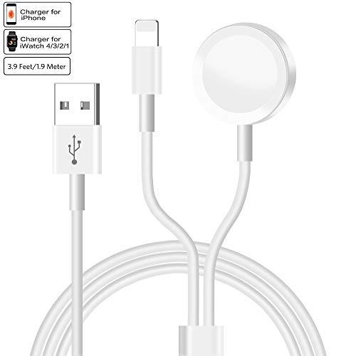 Compatible with Apple Watch Charger, 321OU Wireless Magnetic iWatch Charging Station Compatible for Apple Watch Series 4/3/2/1, iPhoneXR/XS/XS Max/X/8/8Plus/7 /7Plus/6/6Plus/iPad4/Air/mini/Airpod