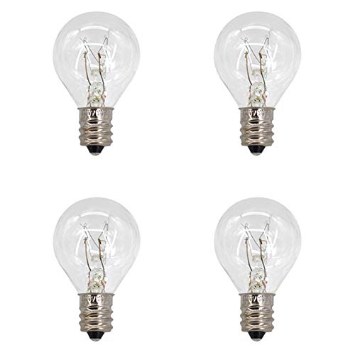 4 Pack Wax Warmer Bulbs,20 Watt Bulbs for Middle Size Scentsy Warmers,G30 Globe E12 Incandescent Candelabra Base Clear Light Bulbs for Candle Wax Warmer