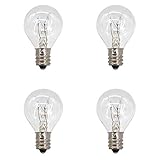 4 Pack Wax Warmer Bulbs,20 Watt Bulbs for Middle Size Scentsy Warmers,G30 Globe E12 Incandescent Candelabra Base Clear Light Bulbs for Candle Wax Warmer