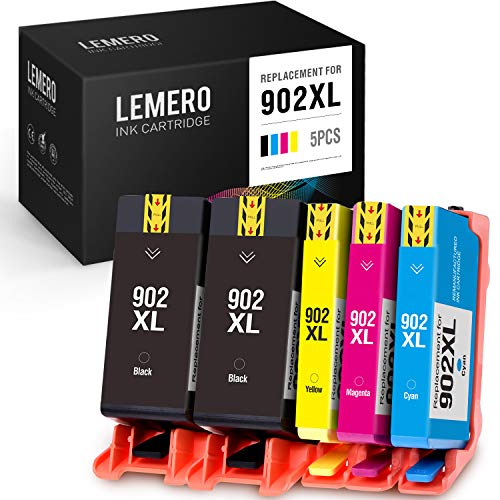 Book Cover LEMERO Remanufactured Ink Cartridges Replacement for HP 902XL (5 Pack)