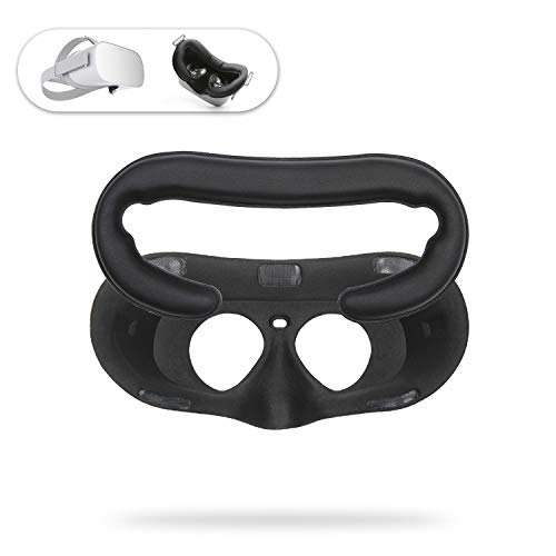 AMVR VR Face PU Leather Cover & Face Cotton Bottom Pad Replaceable for Oculus Go Headset (Easy to Wipe)