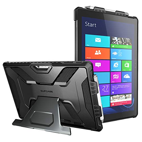 Book Cover SUPCASE [UB PRO Series] Full-Body Kickstand Rugged Protective Case for Surface Pro 7/Pro 6 Case Microsoft Surface Pro 7/Pro 6/Pro 5/Pro 4/Pro LTE (Black)