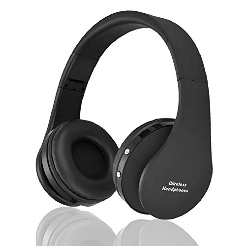 Bluetooth Over-Ear Headphones, Wireless Stereo Foldable Headphones Wireless and Wired Headsets with Built-in Mic for iPhone/Samsung/iPad/PCÂ  (Black)