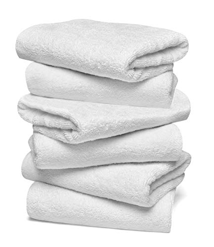 Book Cover HomeLabels Cotton Soft Spa Bath Towels, Ultra Soft Bath Towel, Home Gym Spa Hotel, Ideal for Daily use Highly Absorbent Hotel spa Bathroom Towel Collection | 22x44 Inch | Set of 6 White