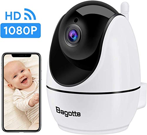 Home Security camera, Pet Camera, 1080P HD Bagotte Wireless WiFi Camera for Baby/ Pet/ Elder/ Nanny, Motion Alerts, 2 Way Audio, Night Vision