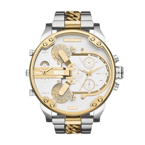 Diesel Mr. Daddy 2 Multicolor Quartz Stainless Steel Watch Dz7486, Chronograph, Men