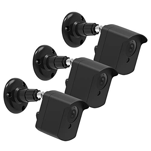Book Cover Wyze Cam Wall Mount Bracket, 360 Degree Protective Adjustable Mount with Cover Case for Wyze Cam V2 V1 Indoor Outdoor Use (3 Pack - Black)