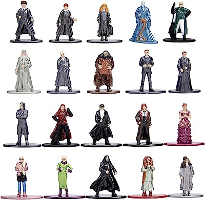 Jada Nano Metalfigs Harry Potter 20 Pack Wave 3 Die-Cast Figures, 1.65" Scale Collectible Figurine 100% Metal