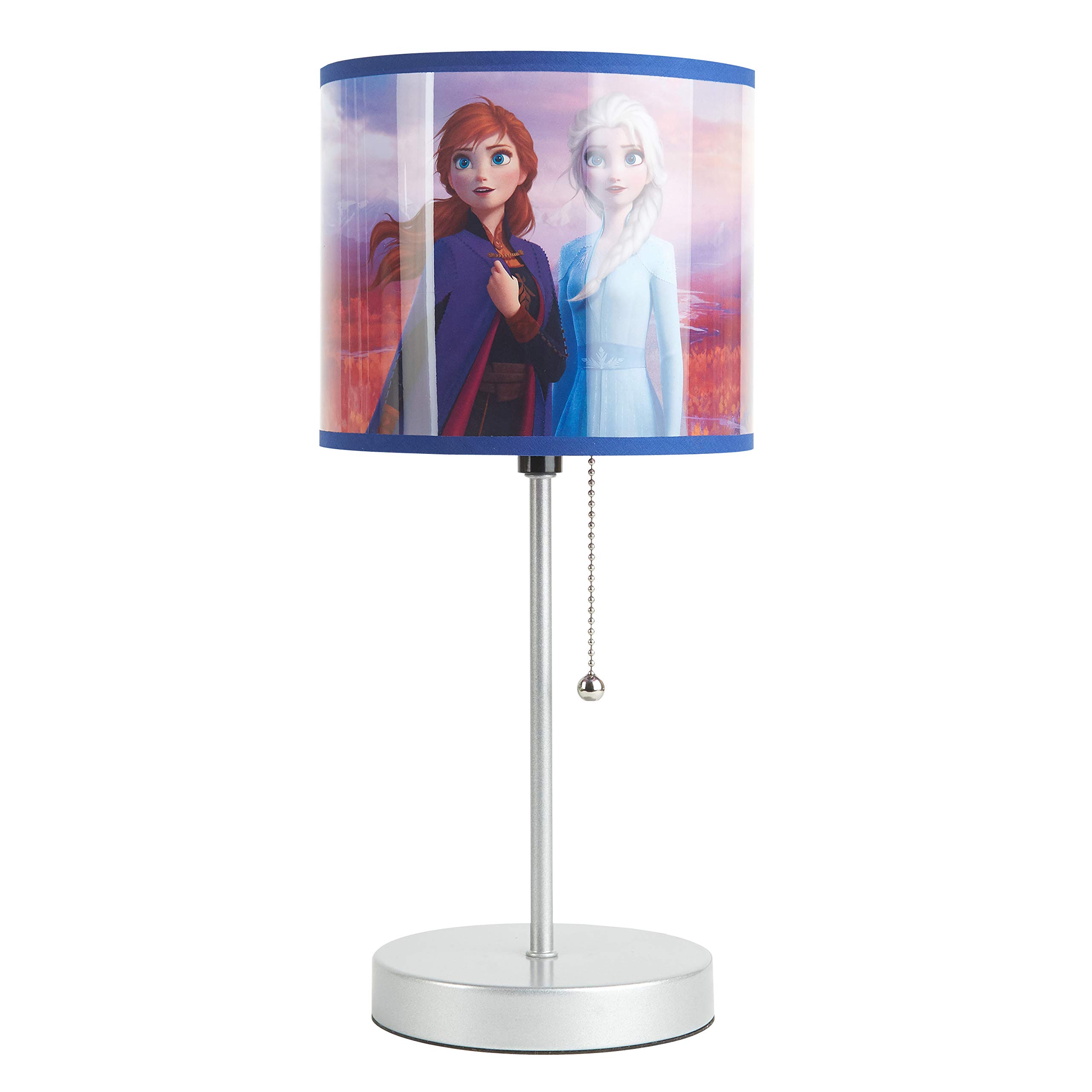 Book Cover Frozen 2 Stick Table Kids Lamp with Pull Chain, Metal, Themed Printed Decorative Shade